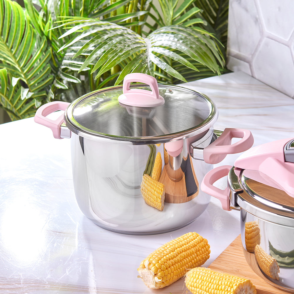 " Karaca Perfect Pink 4+6 Liter Schnellkochtopf-Set "