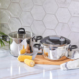 " Karaca Perfect Gray 4 + 6 Liter Schnellkochtopfset "