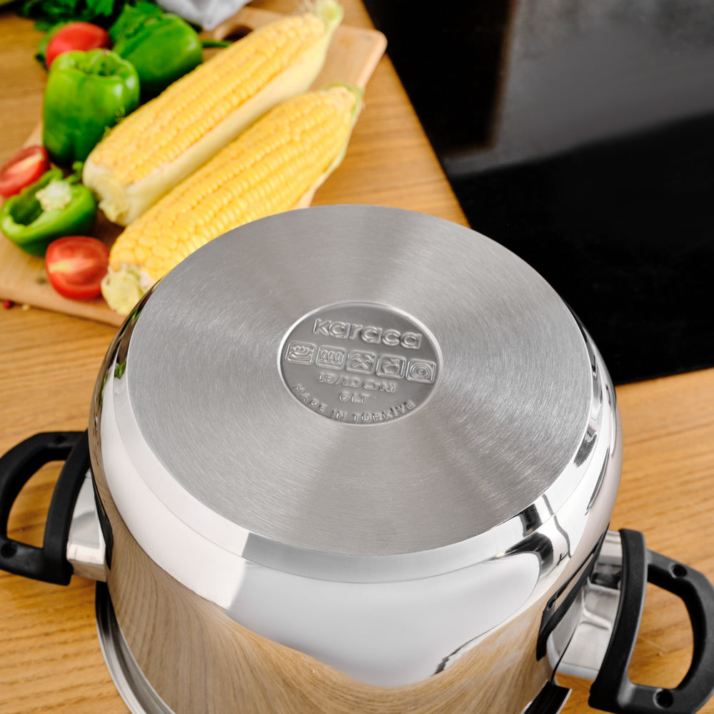" Karaca Perfect Gray 4 + 6 Liter Schnellkochtopfset "