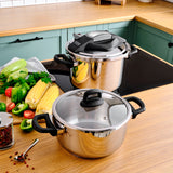" Karaca Perfect Gray 4 + 6 Liter Schnellkochtopfset "