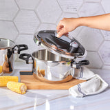 " Karaca Perfect Gray 4 + 6 Liter Schnellkochtopfset "