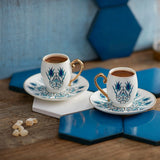 " Karaca Iznik 4 teiliges Mochatassen Espressotassen Set für 2 Personen "