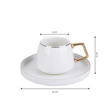 " Karaca Streamline Saturn Kaffeetassen-Set für 6 Personen Gold "
