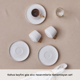 " Karaca Streamline Saturn Kaffeetassen-Set für 6 Personen Gold "