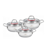 " Karaca Emirgan Kochtopf- Set Edelstahl, 6- teilig, Midi Set "