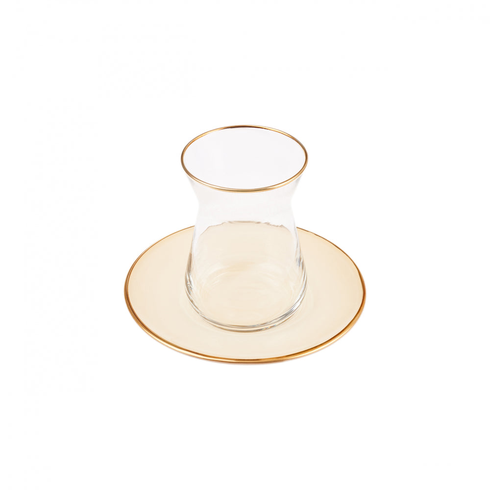 " Karaca Retro Beige Teeservice für 6 Personen "