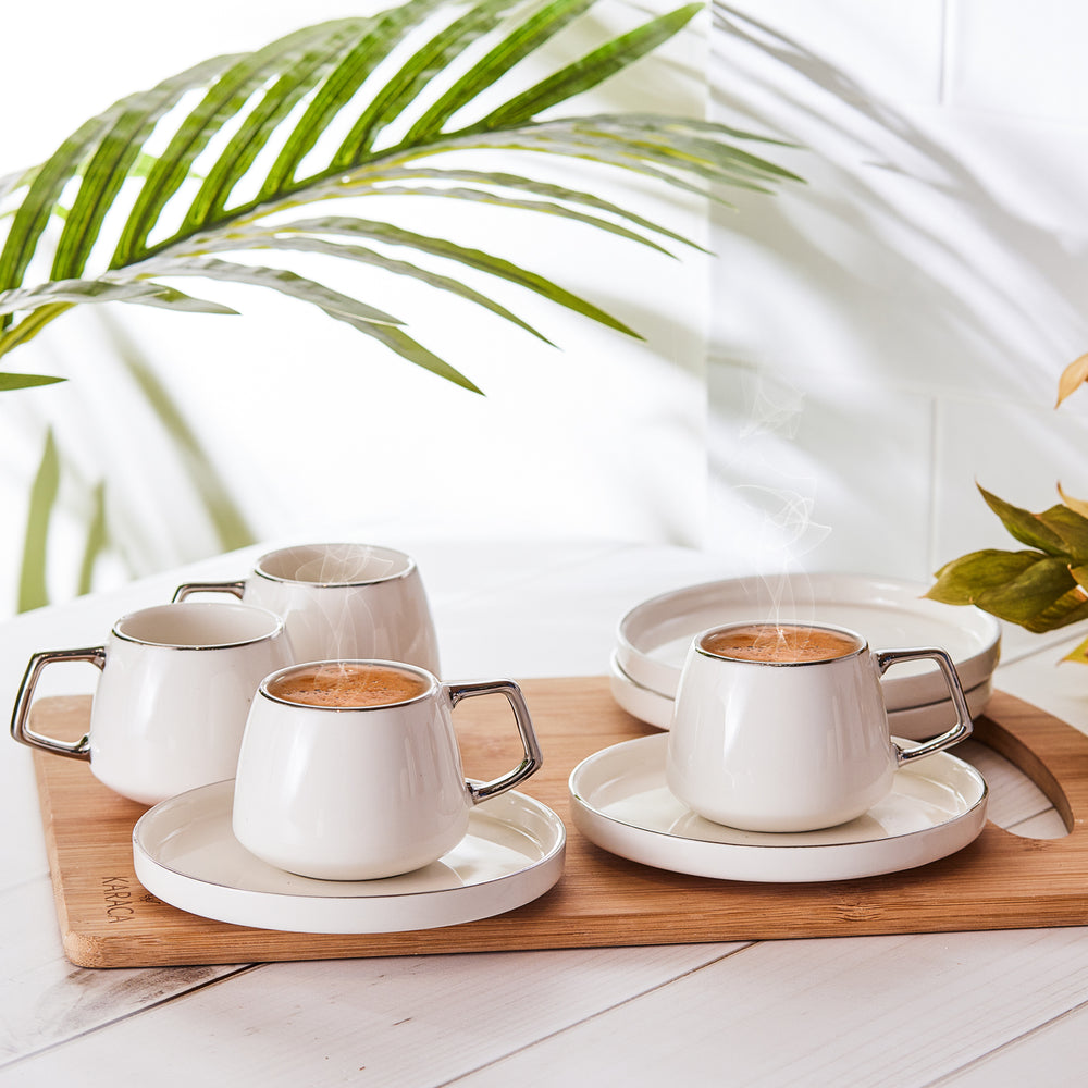 " Karaca Streamline Saturn Platinum 6 Personen Kaffeetasse Set "