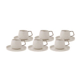 " Karaca Streamline Saturn Platinum 6 Personen Kaffeetasse Set "