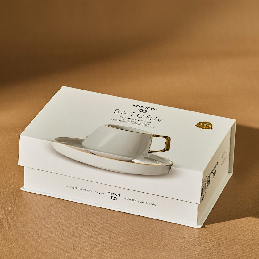 " Karaca Streamline Saturn 2er-Set Kaffeetassen "