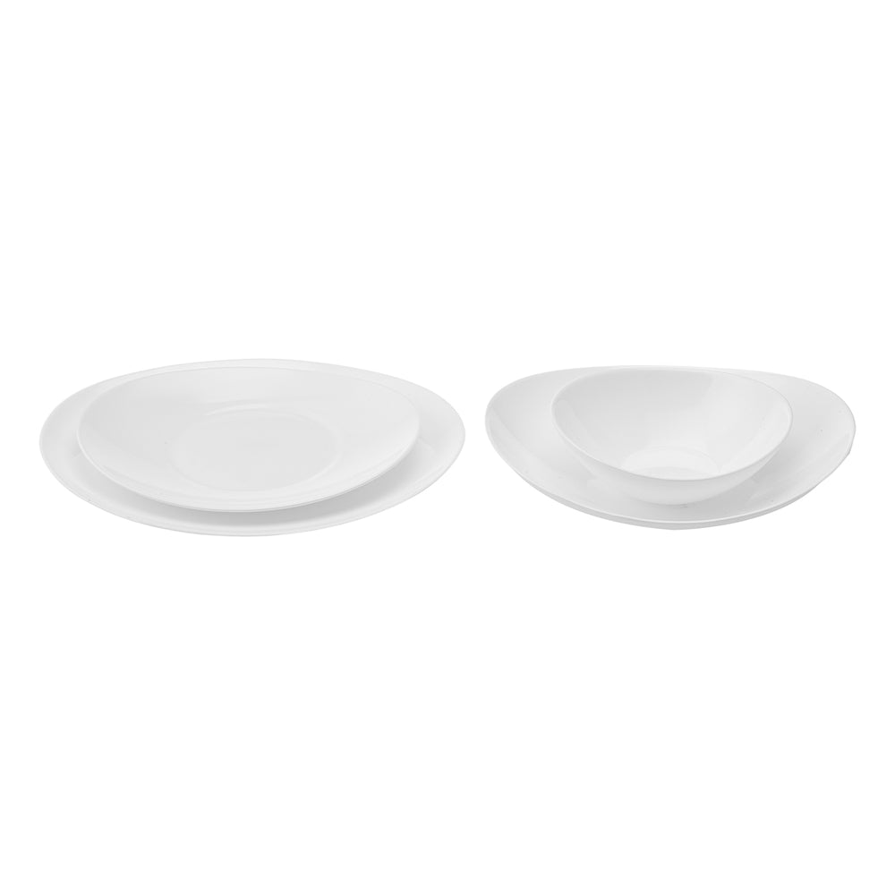 " Karaca White Pure Opal Glas Tafelservice 24-teilig für 6 Personen "