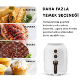 " Karaca Multifry Weiß Heißluftfritteuse Ölfreie Fritteuse, 3.5L, 1300W "