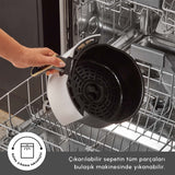 " Karaca Multifry Weiß Heißluftfritteuse Ölfreie Fritteuse, 3.5L, 1300W "