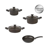 " Karaca Biogranit Black Gold 7-teiliges Topfset "