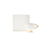 " Karaca Art Deco Cream Cremefarbenes 2 Personen Kaffeetassen Set "