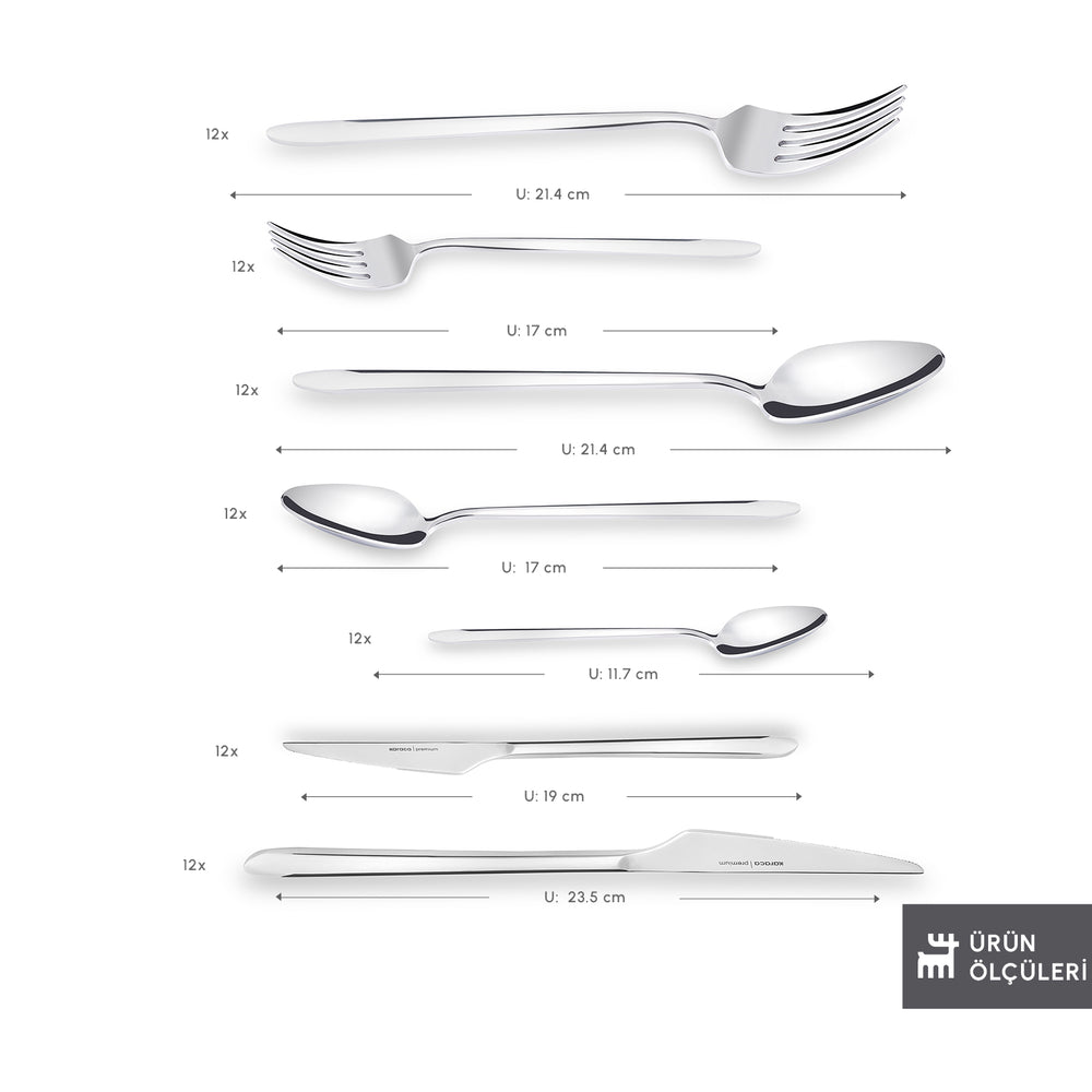 " Karaca Stark 84 Teile 12 Personen 316+ Premium-Besteck-Set "