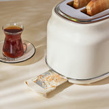 " Karaca Retro Cremefarbenes Toaster "
