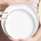 " Karaca Stream Bone New Saturn 59-Teiliges 12-Personen Geschirrset Platin "