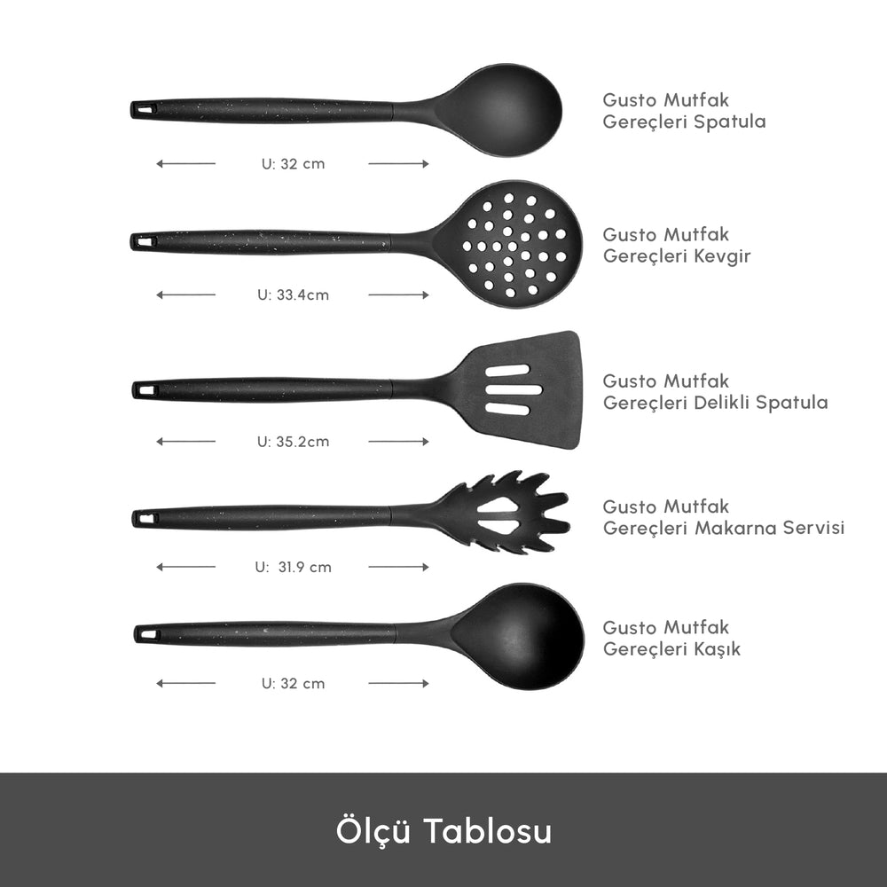 " Karaca Gusto Schwarzes 12-teiliges Messer-/Schneidebrett-Set "