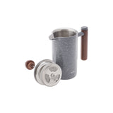 " Karaca Doppelwand Grau Marmor Dunkel Kastanie French Press 350 ml "