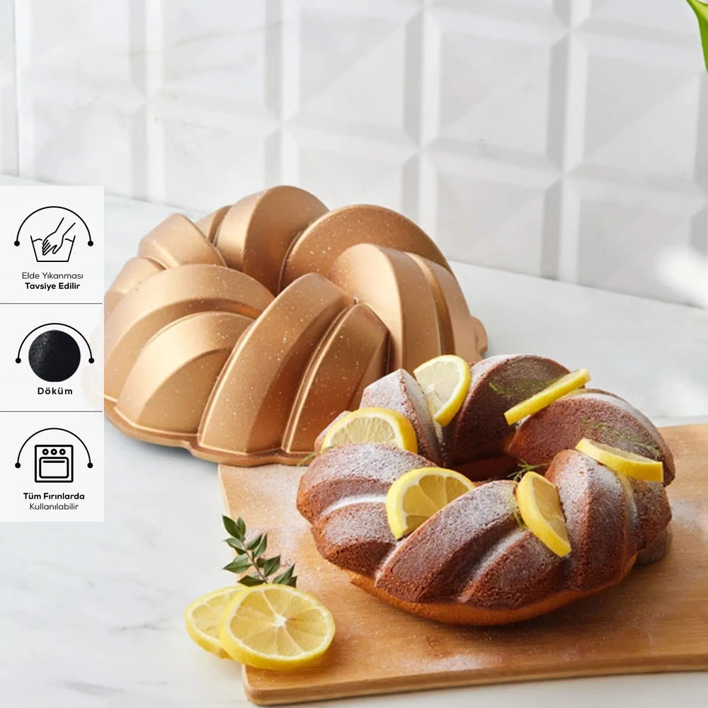 " Karaca Mesh Gold Gusseisen Kuchenform, 26 cm "