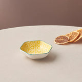 Karaca Floral Gelb Hexagon Snackschale 10 cm
