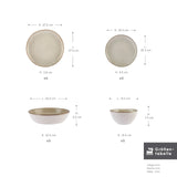 Karaca Aria Beige Reactive Geschirr Set für 6 Personen 24 teilig