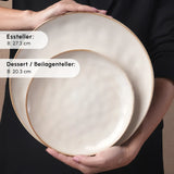 Karaca Aria Beige Reactive Geschirr Set für 6 Personen 24 teilig