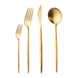 Karaca Bella Matte Gold Besteck Set für 6 Personen 24 Teilig