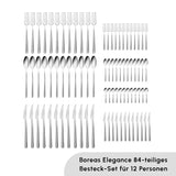 Karaca Boreas 12 Personen Besteckset. 84 Teilig