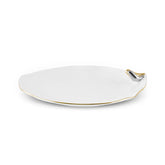Karaca X Müge Anli Vogelförmiger Goldener Kuchenteller 21 cm