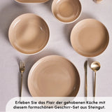 Karaca Terra 36-Teiliges 8-Personen Geschirrset Creme