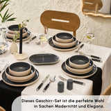 Karaca Terra 36-Teiliges 8-Personen Geschirrset Anthrazit