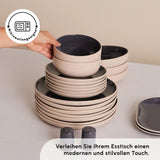 Karaca Terra 36-Teiliges 8-Personen Geschirrset Anthrazit