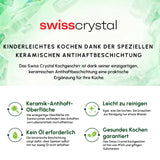 Karaca Swiss Crystal Almond Cream Handle Flache Kasserolle 30 cm