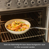 Karaca Swiss Crystal Almond Cream Pfanne mit Edelstahlgriff 32 cm