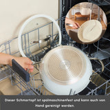 Karaca Swiss Crystal Almond Cream Handle Flache Kasserolle 30 cm