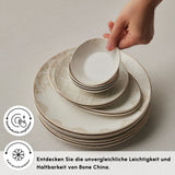 Karaca Bone China Siena 20-teiliges Tafelservice für 6 Personen Weiss