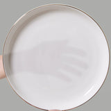 Karaca Stream Bone China Favaro 53-teiliges Tafelservice für 12 Personen Gold