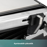 Homend Grilliant 1366H Toaster und Grill mit herausnehmbarer Gusseisenplatte und Edelstahlgehäuse