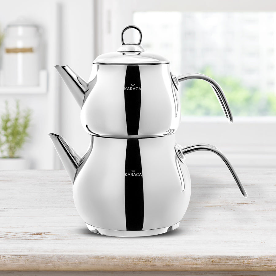 " Karaca Layla turkish tea pot set metal "
