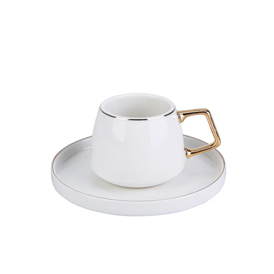 " Karaca Streamline Saturn Kaffeetassen-Set für 6 Personen Gold "