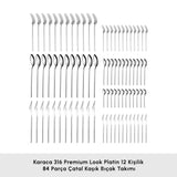" Karaca Look 316+ Stahl 84-teiliges Premium Besteckset für 12 Personen "