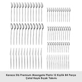 " Karaca Moongate 316+ 84-Teiliges Premium Besteckset für 12 - In Box "