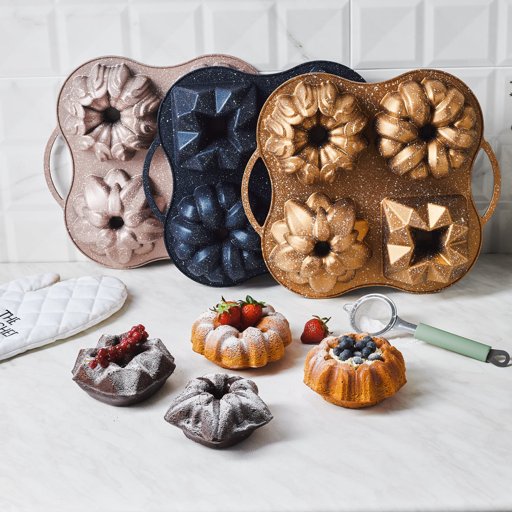 " Karaca Cake Pro 4 Teilige Rosegold Gießen Kuchenform "