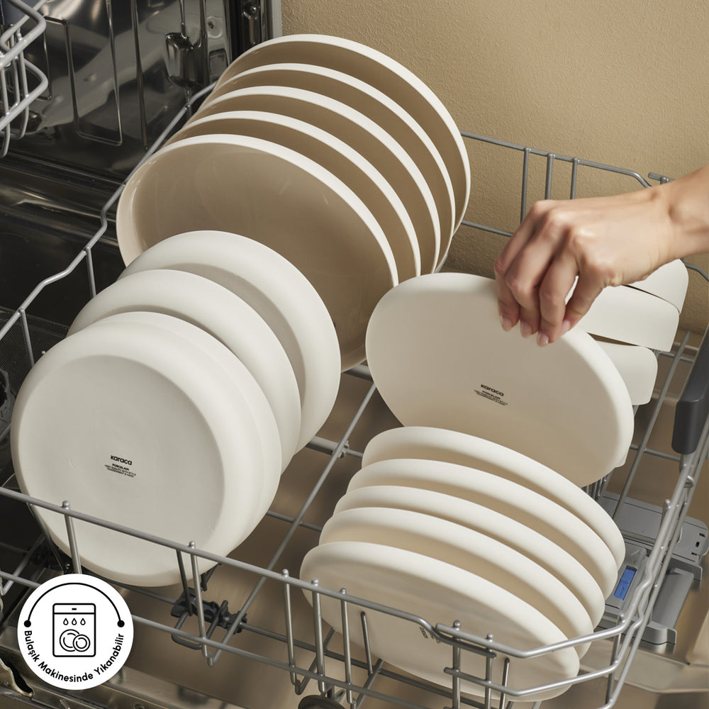 " Karaca Earth Collection Finesse 24-teiliges Tafelset für 6 Personen Beige "