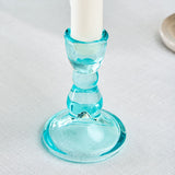 Karaca Home Marine Glas Kerzenhalter Türkis 6.5 x 6.5 x 9 cm