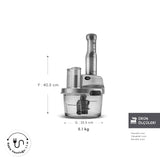 " Karaca Mastermaid Küchenroboter aus Stahlglas, Langer Mixer 8 ın 1, 2500 W, Galaxy Grey "