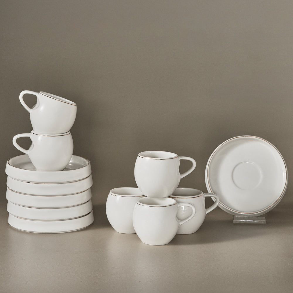 " Karaca Streamline Sunset 6-teiliges Kaffeetassen-Set für 6 Personen, 100 ml "