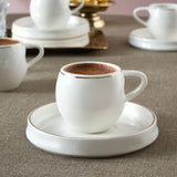" Karaca Streamline Sunset 6-teiliges Kaffeetassen-Set für 6 Personen, 100 ml "