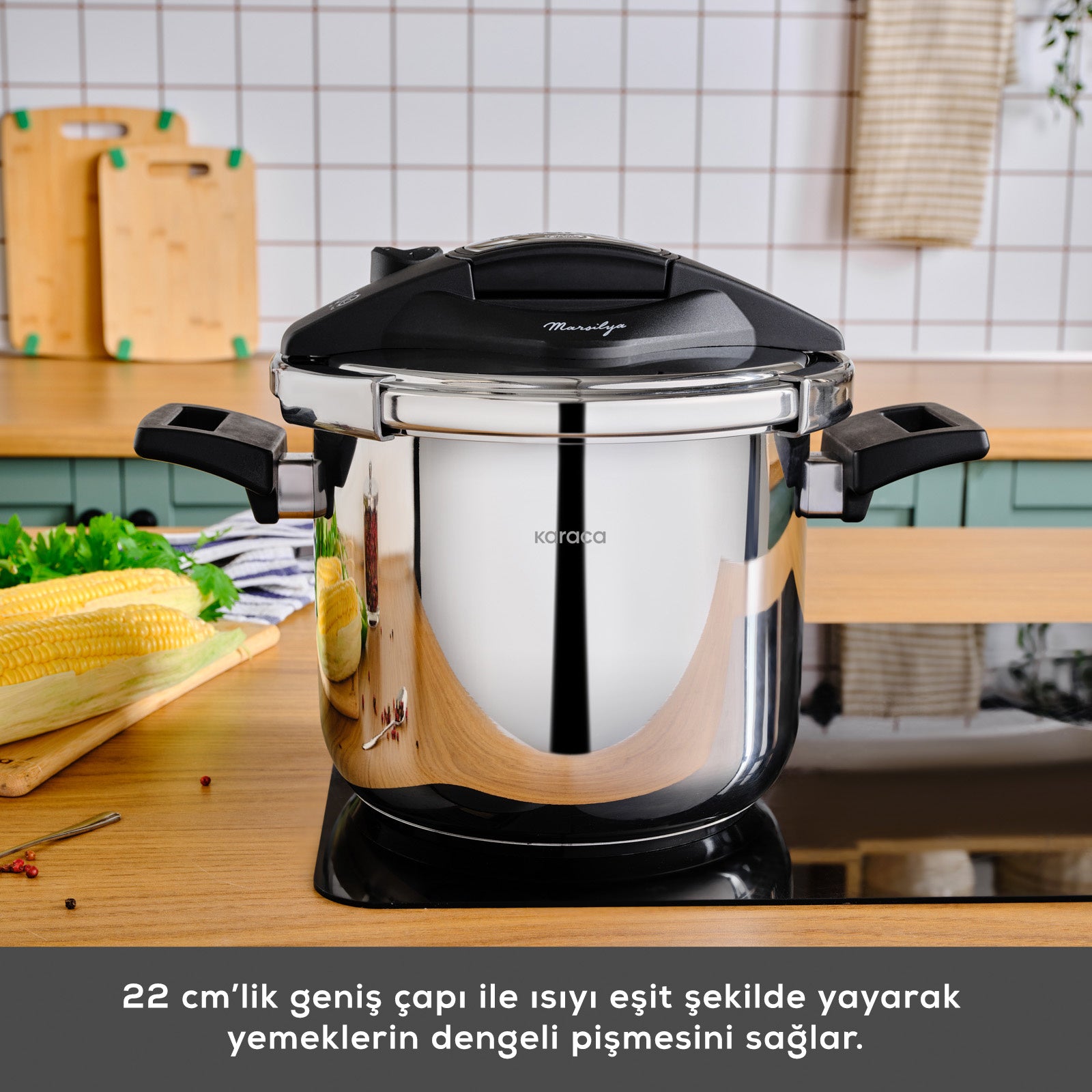 " Karaca Marseille Schnellkochtopf 7 Liter "